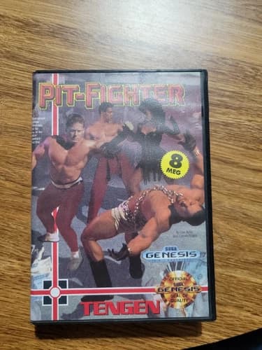Sega Genesis- Pit-Fighter 8 Meg- complete with Case and Manual -Tested!