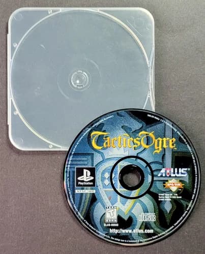 Tactics Ogre (Sony PlayStation 1, 1997) PS1 Disc Only, Small Paint Lift on Top