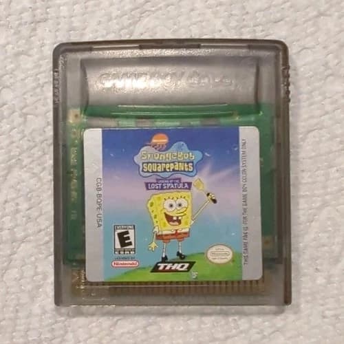 Nintendo SpongeBob Legend of the Lost Spatula Game Boy Color Cartridge THQ