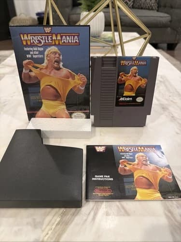 WWF WrestleMania NES Complete CIB Box Manual Tested Authentic