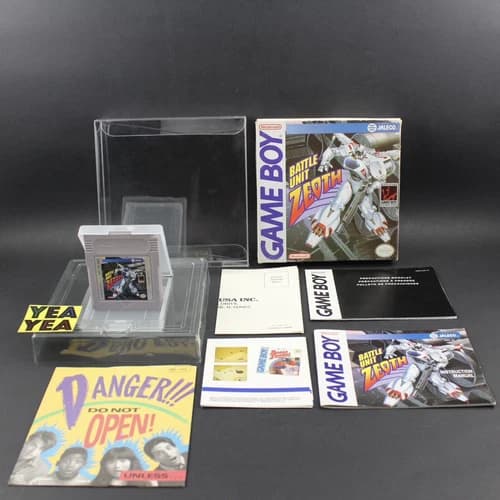 Battle Unit Zeoth Nintendo Game Boy CIB Complete Rare W/ Protector Case Uncommon