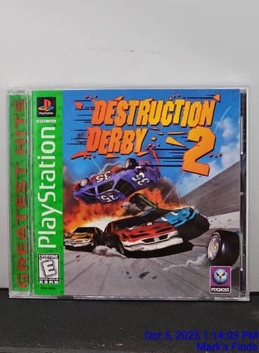 Destruction Derby 2 Sony Playstation 1 PS1 Complete Tested Greatest Hits
