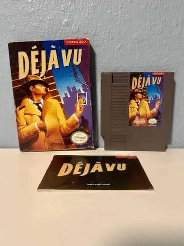 Deja Vu Nintendo Entertainment System NES CIB Complete Authentic Tested Works