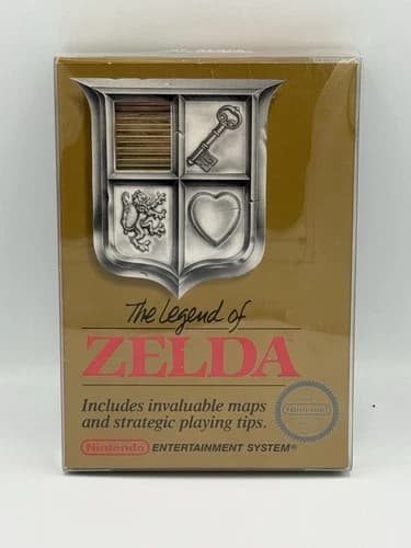 The Legend of Zelda NES CIB Gold Cartridge Complete Map Manual Box