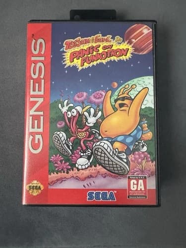 Sega Genesis Game ToeJam Earl In Panic On Funkotron CIB Complete In Box