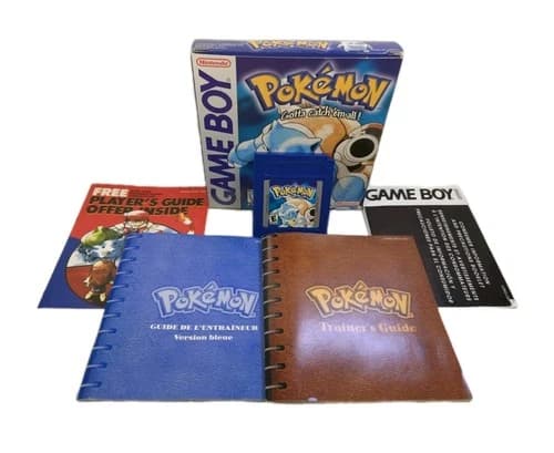 Authentic Pokemon Blue For The Nintendo Game Boy Tested And Complete In Box.