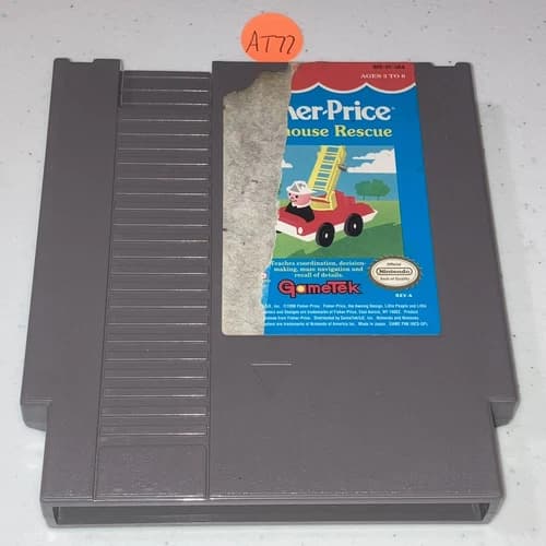 Fisher-Price Firehouse Rescue (Nintendo, NES) Authentic Tested AT77