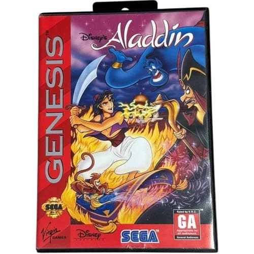 Disney's Aladdin Sega Genesis Original Authentic Genuine Game Complete CIB 1993