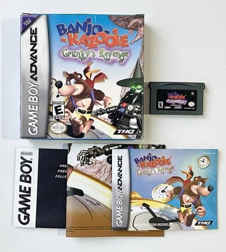 Banjo Kazooie Grunty's Revenge Game Boy Advance GBA Box and Manual