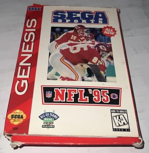 NFL '95 Sega Genesis Complete in Box Joe Montana