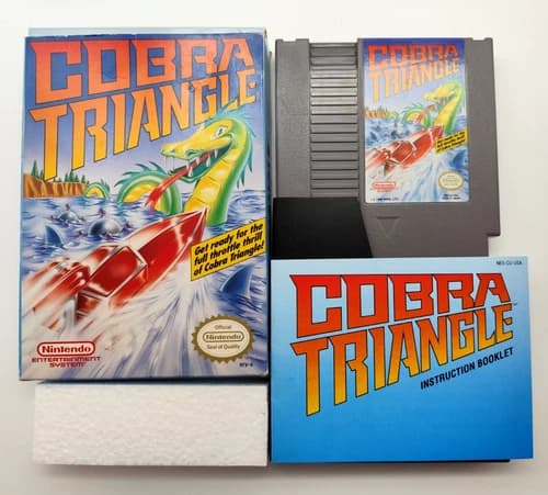 Cobra Triangle (Nintendo NES, 1989) COMPLETE CIB Authentic Tested & Cleaned!