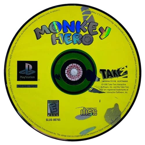 Monkey Hero (Sony PlayStation 1, 1999) PS1 Tested Game Disc