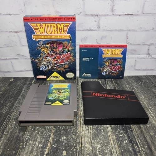 WURM Journey to the Center of the Earth (Nintendo NES, 1992) Complete CiB Tested