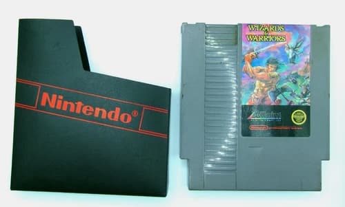 Vintage Original Nintendo NES Wizards & Warriors Authentic Game - Tested & Works