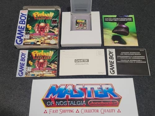 Gameboy PINBALL FANTASIES Complete CIB Box Nintendo Game Boy Reg Card DMG