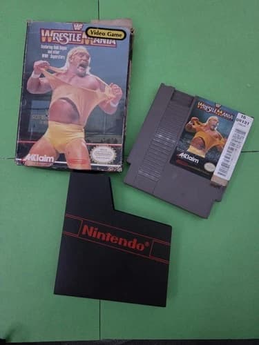 Nintendo WWF WrestleMania NES Game Acclaim Manual Box Wrestling 1989 NTSC-U/C