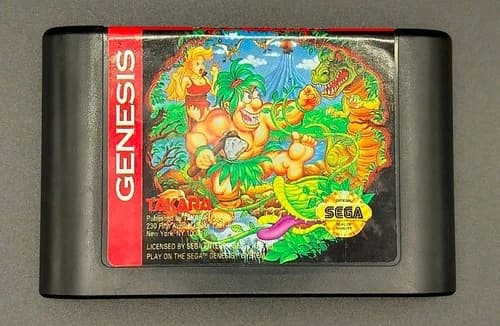 Joe & Mac Sega Genesis Cartridge Only Tested Working Authentic