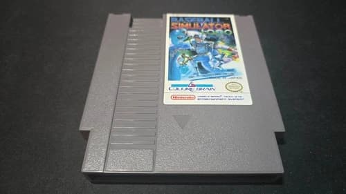 Baseball Simulator 1.000 Authentic Nintendo NES NRMT condition game cartridge