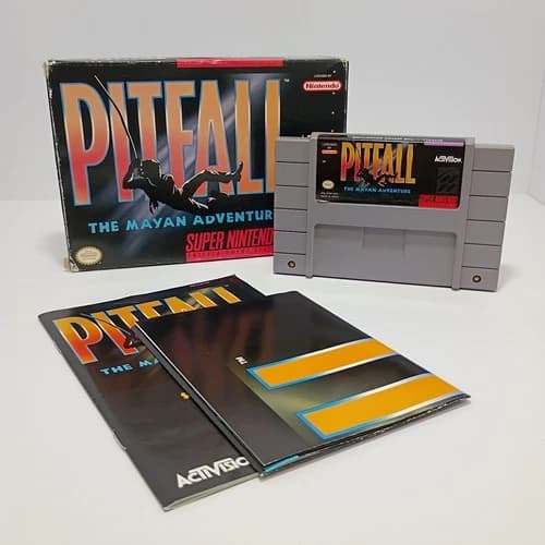 Pitfall The Mayan Adventure 1994 Super Nintendo SNES Complete In Box CIB