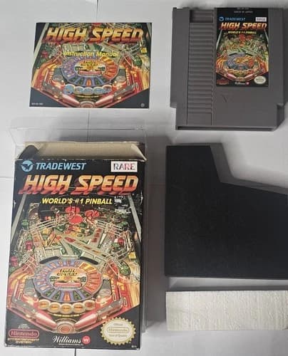 High Speed Pinball NES (CIB) includes manual