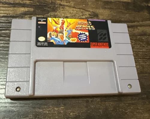 World Heroes (Super Nintendo SNES, 1993) Authentic Game Cartridge - Tested