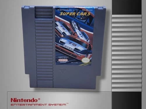 1990 Nintendo NES Super Cars Video Game Cartridge