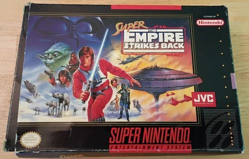 SNES Super Empire Strikes Back 1993 Super Nintendo Complete Box Manual Star Wars