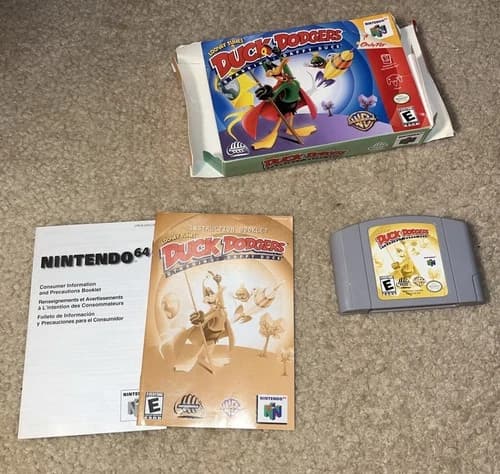 Duck Dodgers Starring Daffy Duck (Nintendo 64, 2000) With Box and Manual N64