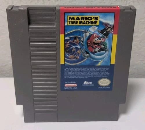 Mario's Time Machine Nintendo Entertainment System,1994 NES Cartridge Only B398