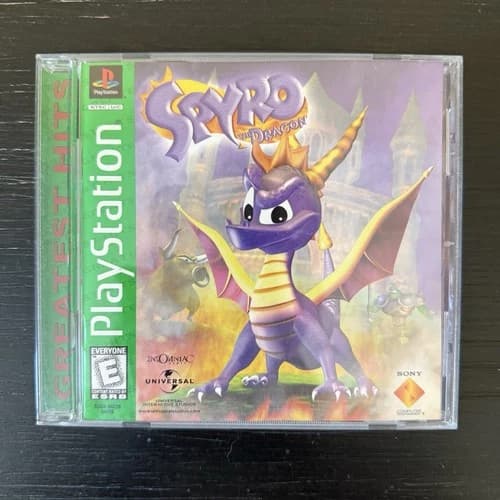 Spyro the Dragon (Sony Playstation, 1998, PS1) CIB W/Manual And Insert