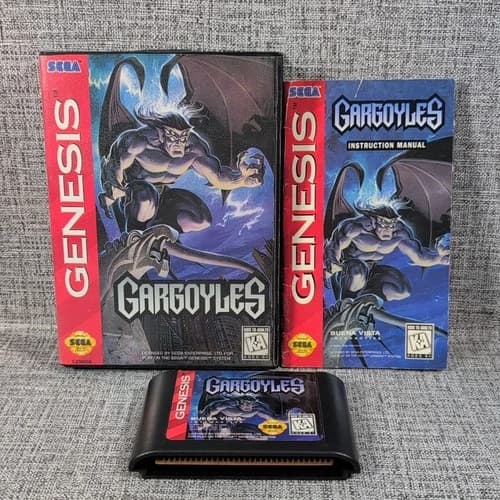 Gargoyles (Sega Genesis, 1995) Complete W/Manual Tested Working