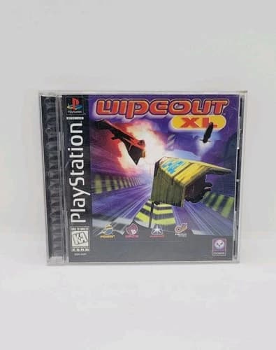 Wipeout XL Sony PlayStation 1 PS1 Black Label CIB Complete Racing Game SCUS-9435