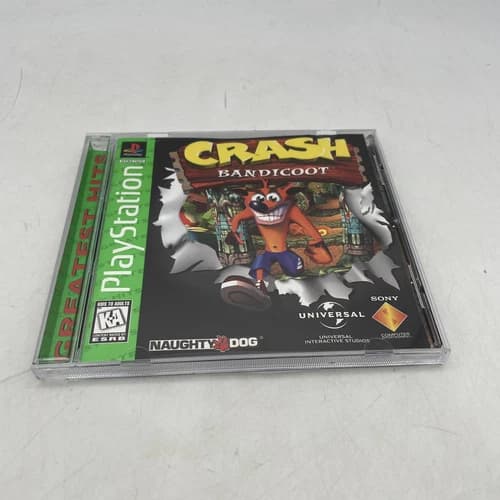 Crash Bandicoot PS1 PlayStation 1 Complete W/ Manual CIB Greatest Hits Tested