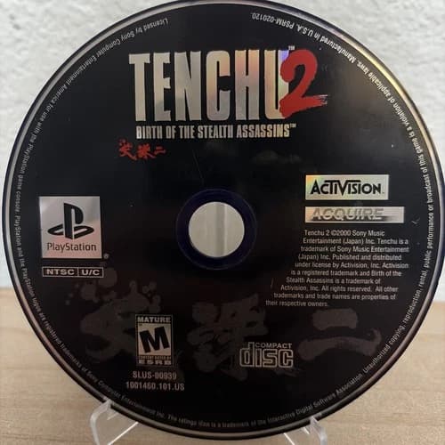 Tenchu 2 Birth of the Stealth Assassins PlayStation PS1 Disc Only Excellent