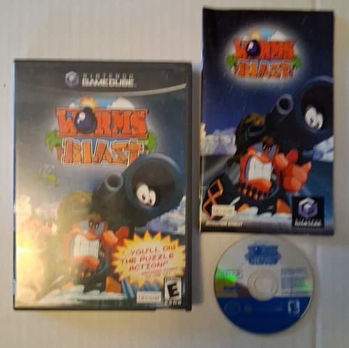Worms Blast Nintendo GameCube Complete CIB Tested!