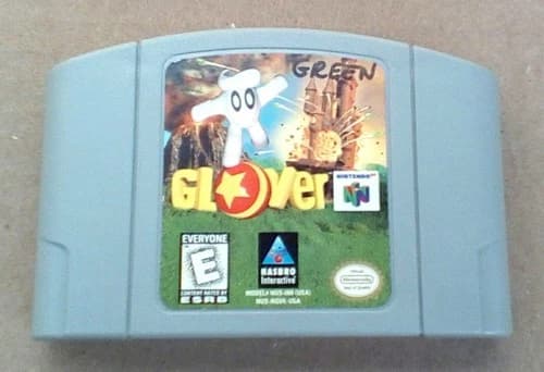 GLOVER NINTENDO 64 N64 AUTHENTIC GAME POLISHED PINS TESTED WORKS PERFECTLY!