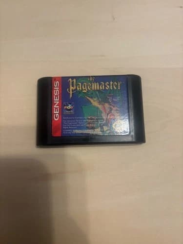 The Pagemaster (Sega Genesis, 1994) Cart Only Vintage Authentic Cleaned