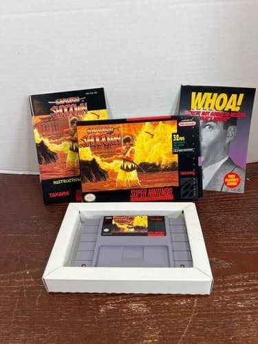 Samurai Shodown SNES 1993 Complete In Box W/ Manual Takara Super Nintendo Tested