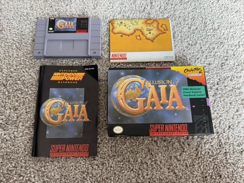 Illusion of Gaia (Super Nintendo SNES) Complete W Map