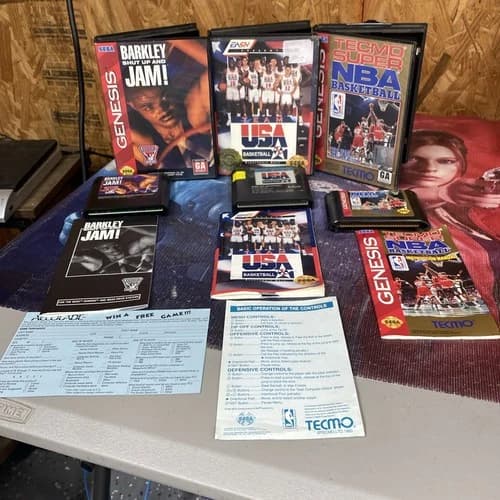 Team USA Basketball Tecmo Super NBA Basketball Barkley Shut Up Sega Genesis