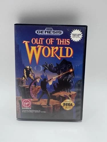 Out of This World (Sega Genesis, 1994) CIB Complete in Box w/ Manual