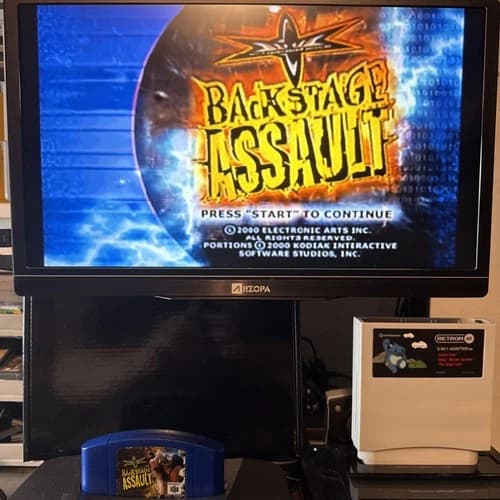 WCW Backstage Assault (Nintendo 64, N64 2000) Authentic Cartridge Only TESTED