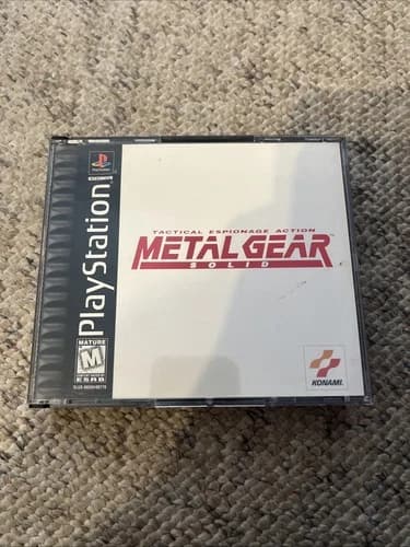 Metal Gear Solid (Sony PlayStation 1, 1999) PS1 Complete w/Manual Black Label