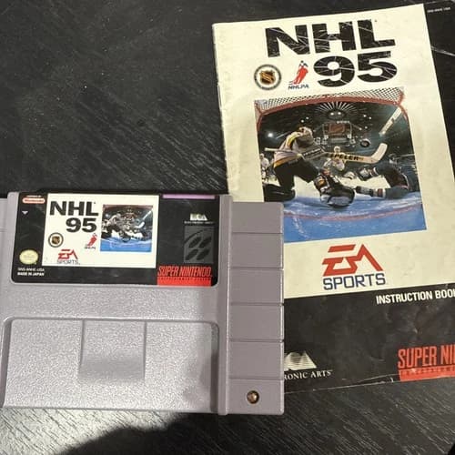 NHL 95 SNES Nintendo SNES (1994) Authentic Tested