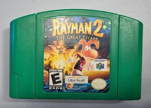 Rayman 2: The Great Escape Nintendo 64 N64 Loose Cart - Tested - Authentic