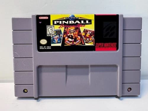 Super Pinball: Behind the Mask (Super Nintendo SNES, 1994) Authentic. Working.