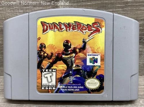 Dual Heroes Nintendo N64 Video Game Authentic Cartridge Only Tested Works