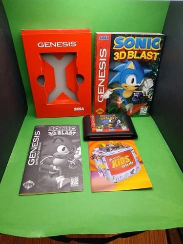 Sonic 3D Blast Sega Genesis Near CIB Great Condition, Tested!