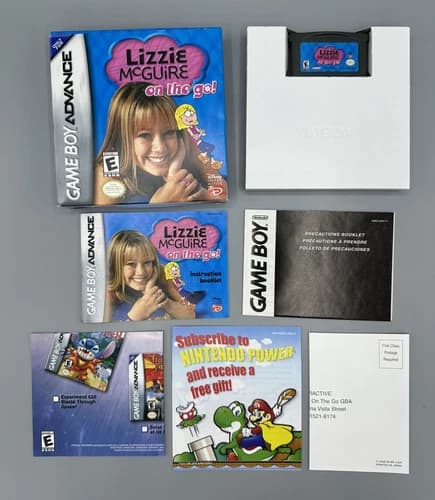 Lizzie McGuire On the Go! Game Boy Advance Game Complete! Nintendo 2003 GBA
