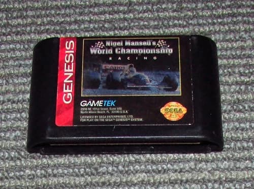 Nigel Mansell's World Championship Racing for Sega Genesis Authentic